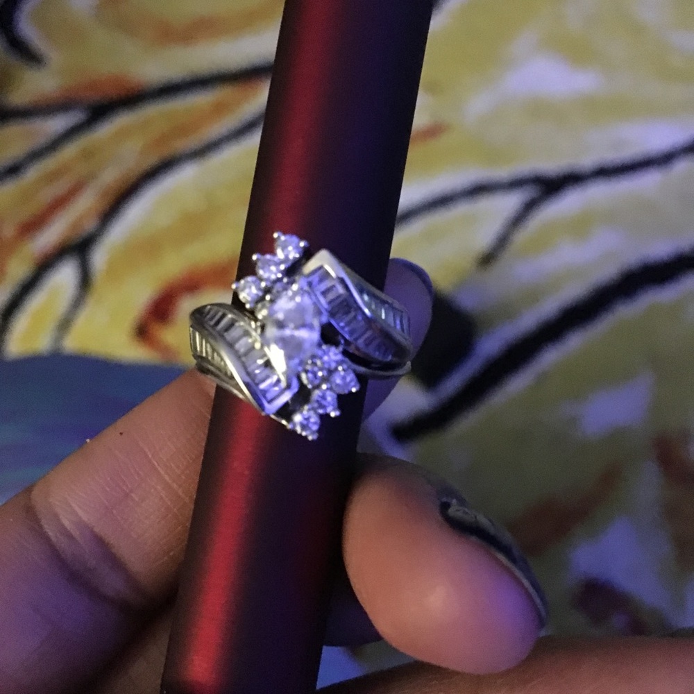 2 ctw diamond 18k gold wedding ring set